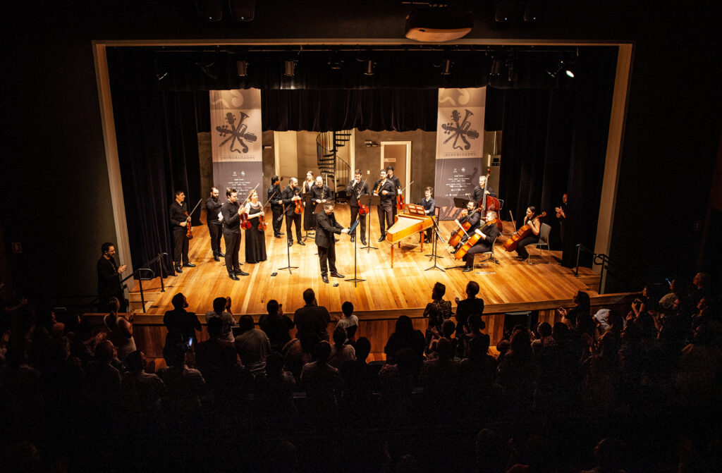 12.03.23: Orquestra Sphaera Mundi com o concerto "O mundo ao Revés" no projeto Sonoridades no Centro Histórico-cultural Santa Casa em Porto Alegre. Foto Eduardo Seidl/Fototaxia